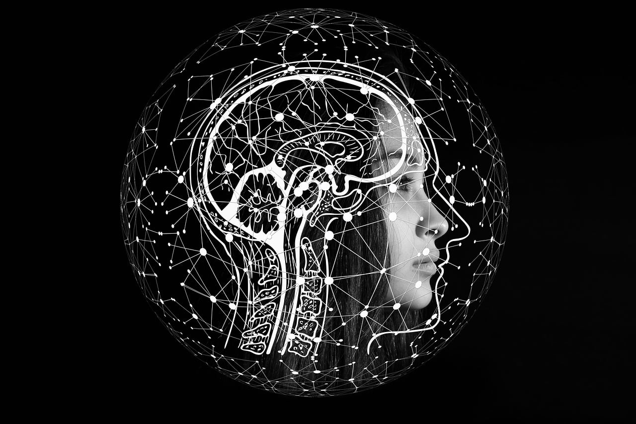 Visualisierung eines neuronalen Netzes als Symbol für KI und Edge-AI (Foto: Gerd Altmann, Pixabay License)