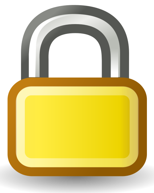 Lock-Symbol als Symbolbild für kompromittierte Entwickler- und Supply-Chain-Workflows. Bildquelle: Wikimedia Commons (Lock.svg, PNG-Vorschau).