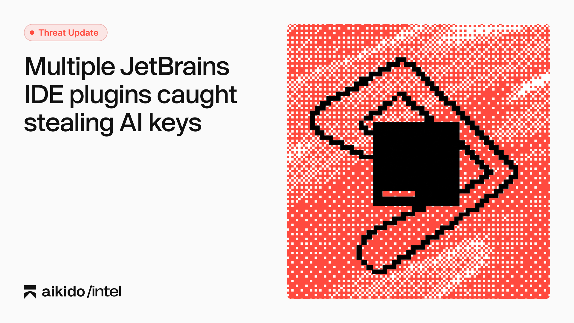 Illustration von Aikido Security zu bösartigen JetBrains-Plugins, die AI-API-Keys stehlen.