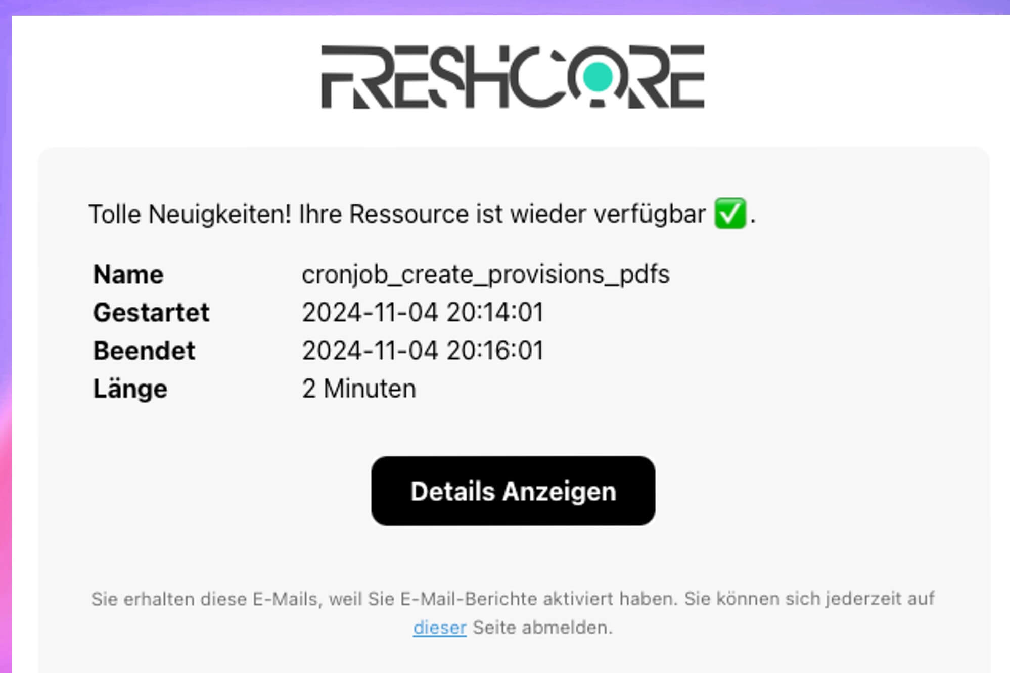 Benachrichtigungen und Systemwarnungen in einer Oberfläche